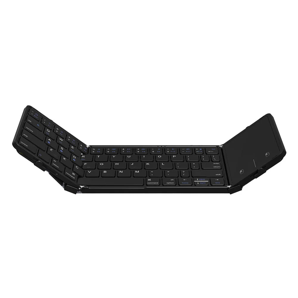 Jomaa Hebrew/Korea/Russia Wireless Folding Keyboard with Touchpad/Numer Rechargeable Foldable Bluetooth Keyboard for Tablet Ipad