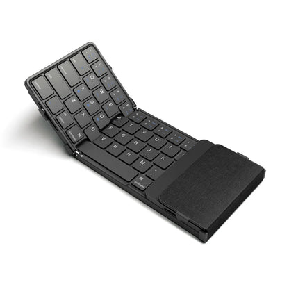 Jomaa Hebrew/Korea/Russia Wireless Folding Keyboard with Touchpad/Numer Rechargeable Foldable Bluetooth Keyboard for Tablet Ipad